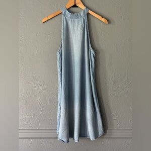 Cloth & Stone | Chambray | High Neck | Flowy Denim-Style Dress | M